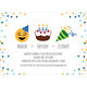 Blue Emoji Birthday + Celebrate Invitations Image 3 of 5